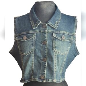 Rue 21denim crop vest